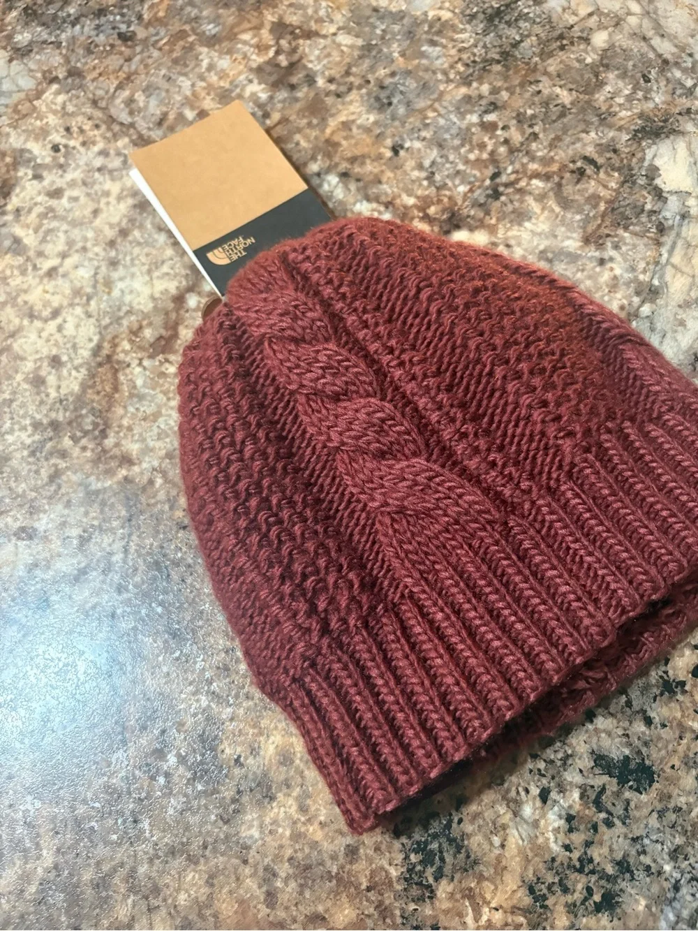 The North Face Men’s Maroon Cable Knit Beanie